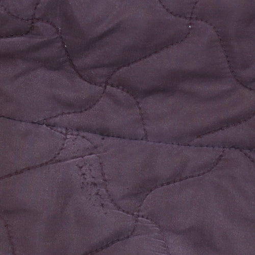 Viyella Women's Brown Quilted Long Coat Size 10 Polyester Blend