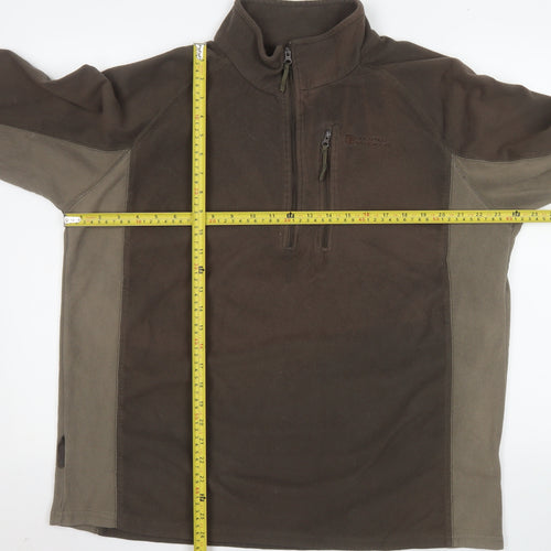 Mountain Warehouse Men's Brown Fleece Pullover Sweatshirt XL