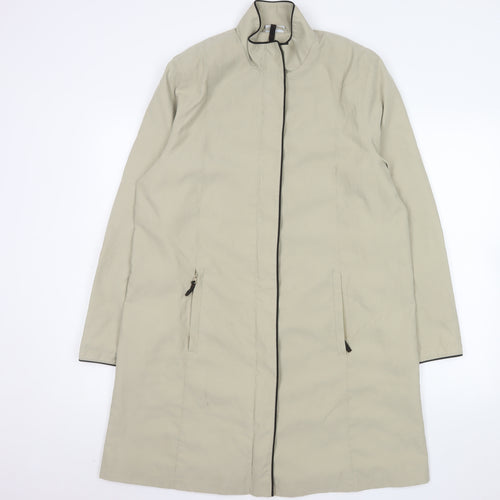 Classics First Avenue Womens Beige Long Rain Coat Size 14