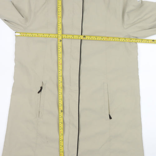 Classics First Avenue Womens Beige Long Rain Coat Size 14