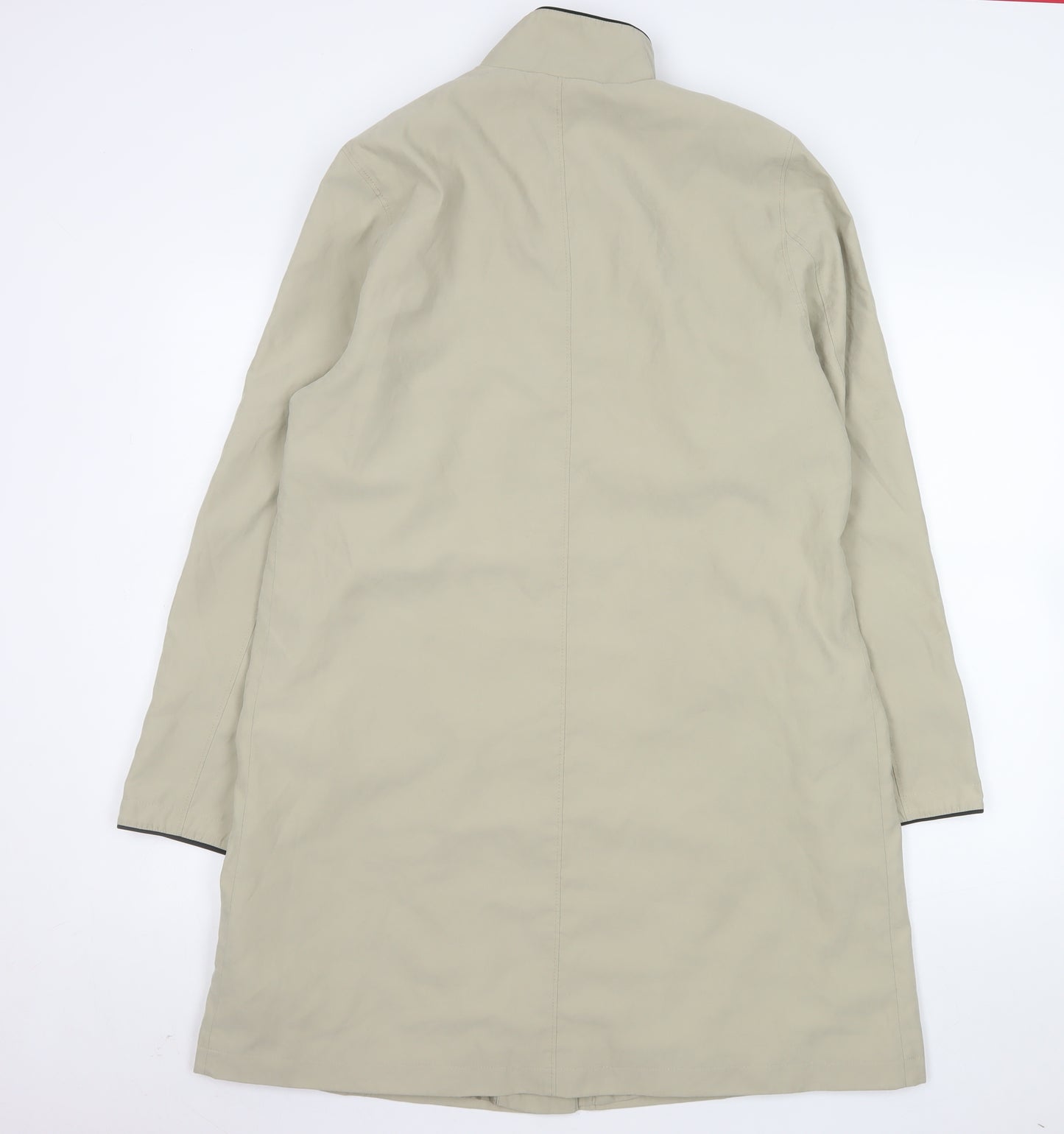 Classics First Avenue Womens Beige Long Rain Coat Size 14