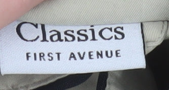 Classics First Avenue Womens Beige Long Rain Coat Size 14