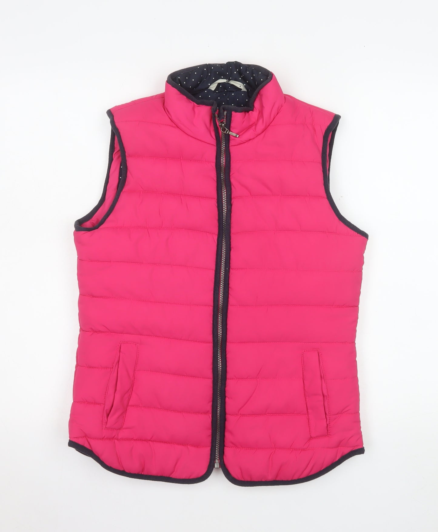 Tu Women’s Pink Puffer Waistcoat Size 8 Quilted Sleeveless Bodywarmer