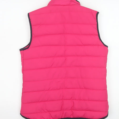 Tu Women’s Pink Puffer Waistcoat Size 8 Quilted Sleeveless Bodywarmer