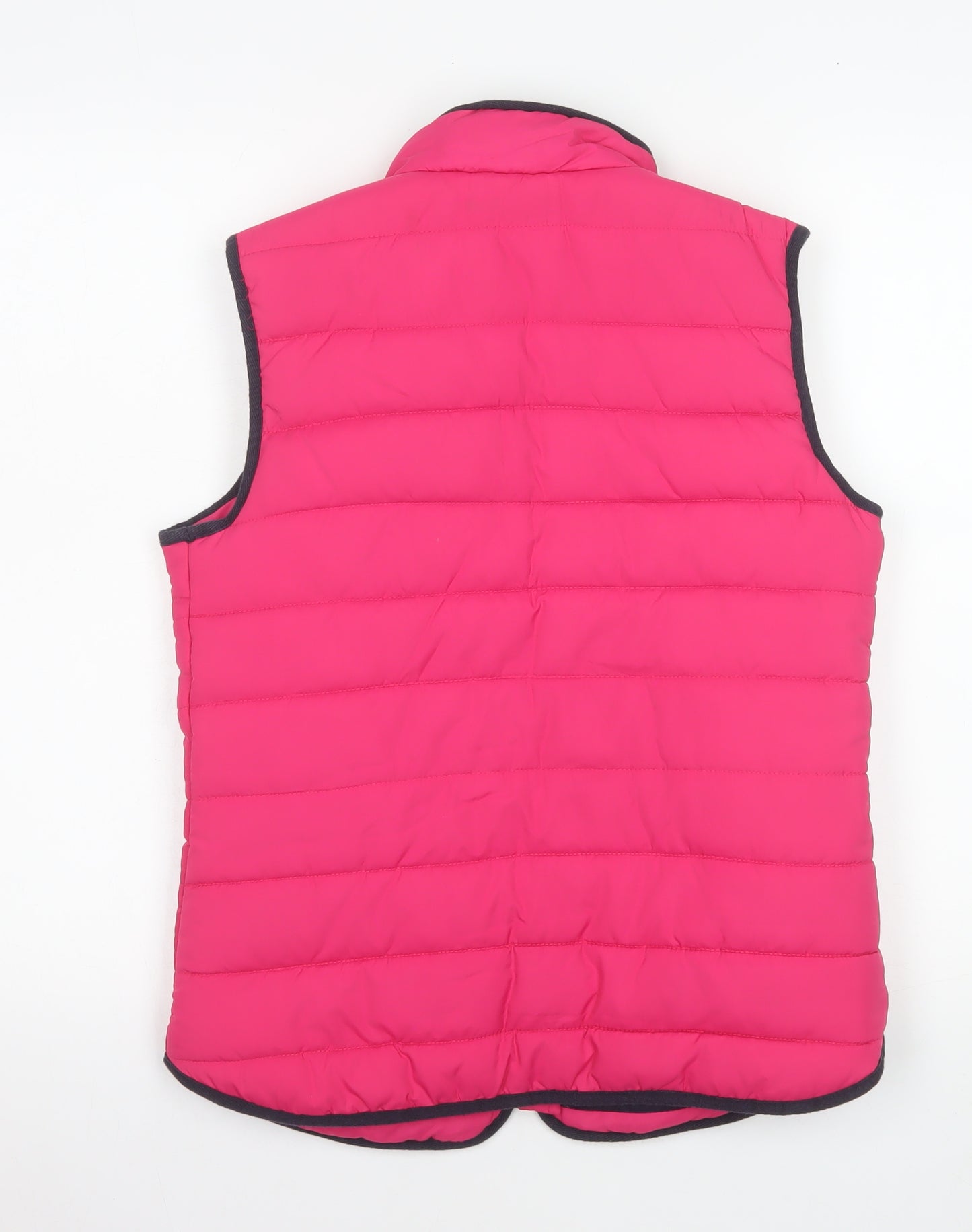 Tu Women’s Pink Puffer Waistcoat Size 8 Quilted Sleeveless Bodywarmer