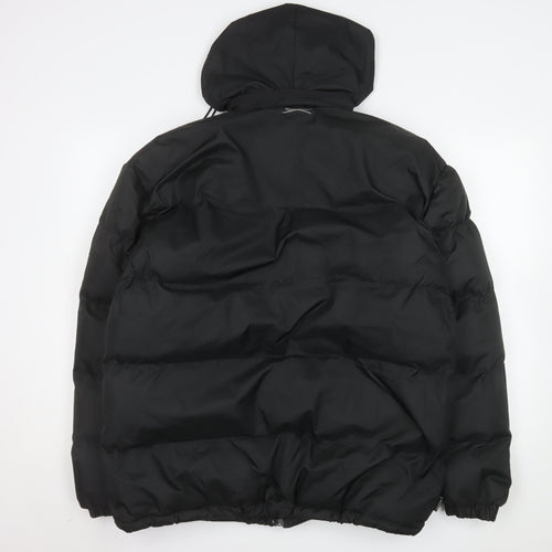Slazenger Men's Black Hooded Puffer Jacket Size M Water Resistant