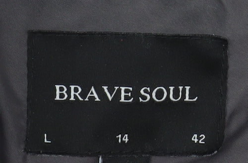 Brave Soul Women Brown Size 14 Hooded Puffer Jacket