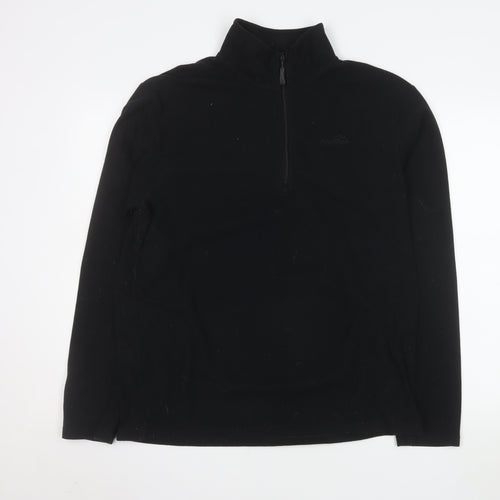 Peter Storm Men's Black Fleece 1/4 Zip Pullover Sweatshirt L