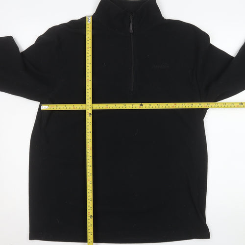 Peter Storm Men's Black Fleece 1/4 Zip Pullover Sweatshirt L