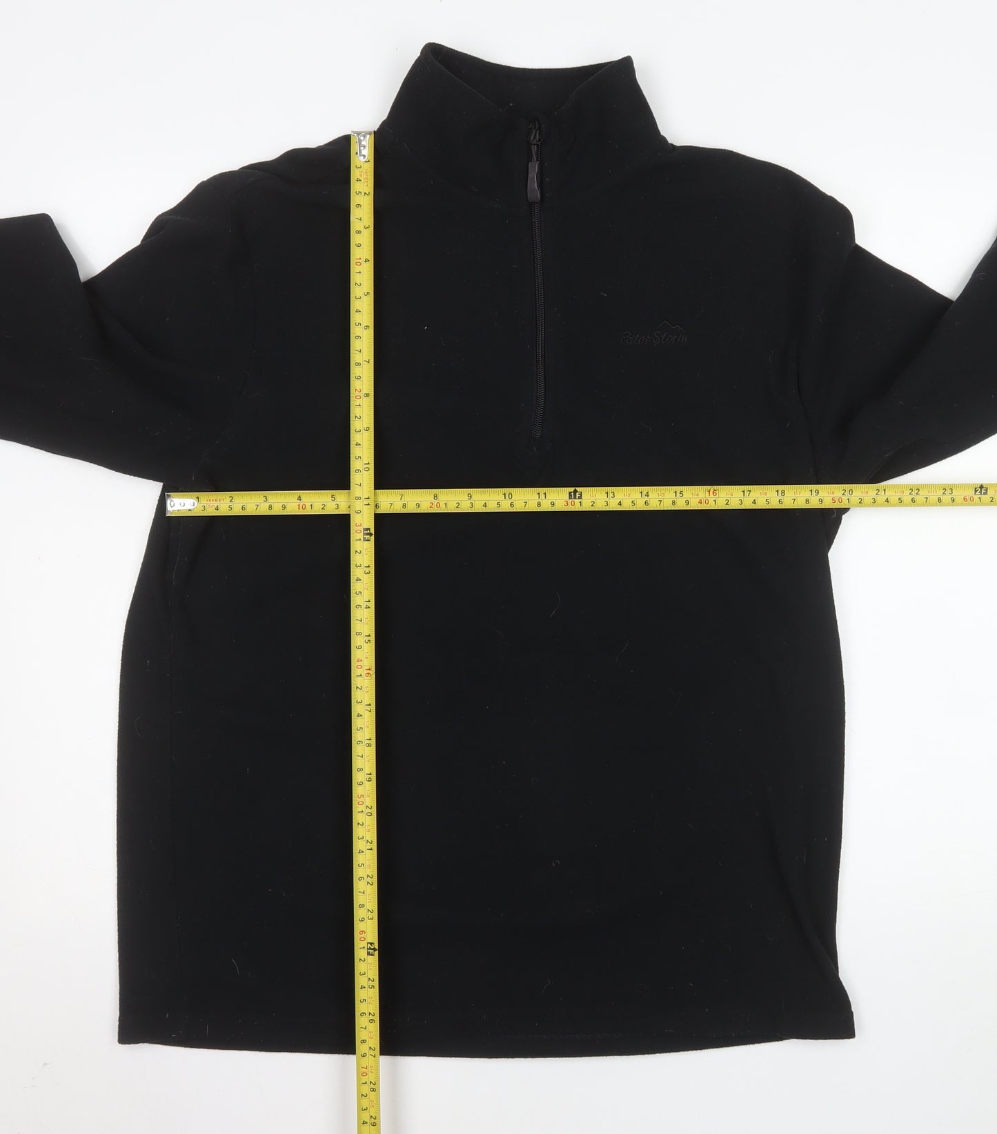 Peter Storm Men's Black Fleece 1/4 Zip Pullover Sweatshirt L