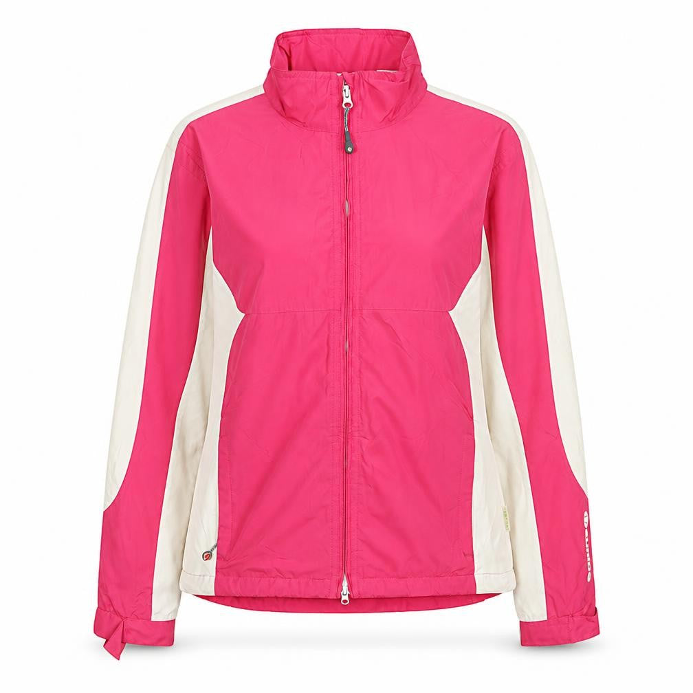 Front view of Sunice Women's Pink Windbreaker Jacket M Waterproof Lightweight