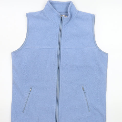 EWM Women Blue Fleece Full Zip Waistcoat Size 14