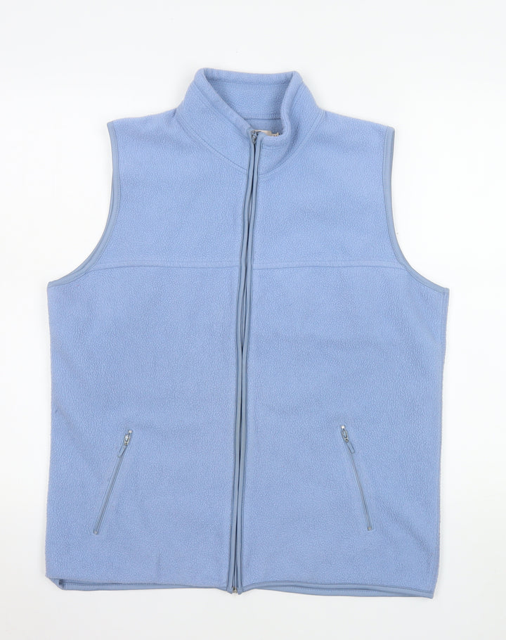 EWM Women Blue Fleece Full Zip Waistcoat Size 14