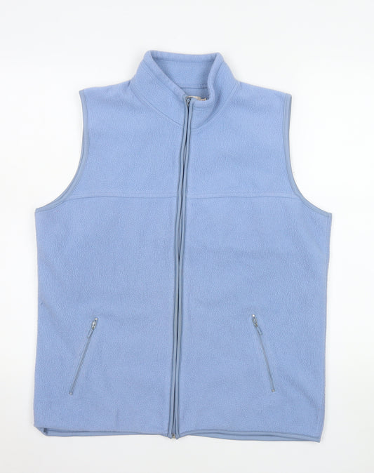 EWM Women Blue Fleece Full Zip Waistcoat Size 14