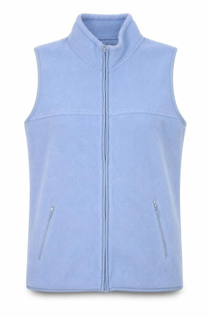 EWM Women Blue Fleece Full Zip Waistcoat Size 14