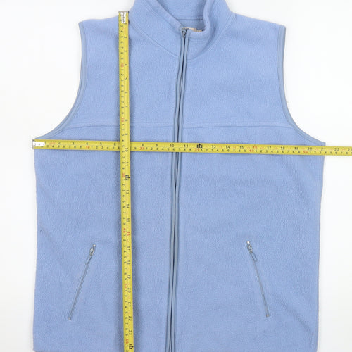 EWM Women Blue Fleece Full Zip Waistcoat Size 14