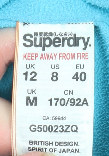 Superdry Womens Black Hooded Puffer Jacket Size 12