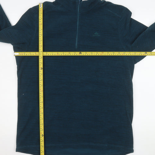 Decathlon Men's Blue XL Fleece 1/2 Zip Pullover Sweatshirt
