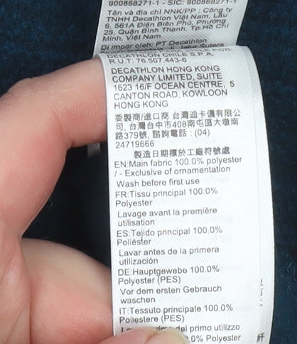 Decathlon Men's Blue XL Fleece 1/2 Zip Pullover Sweatshirt