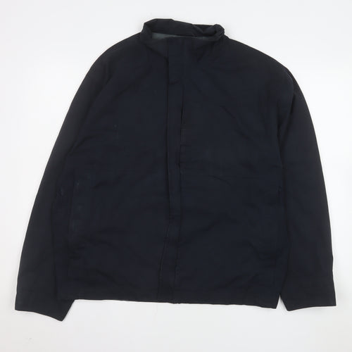 Next Men's Blue M Basic Jacket Stand-Up Collar Lined Zip Casual