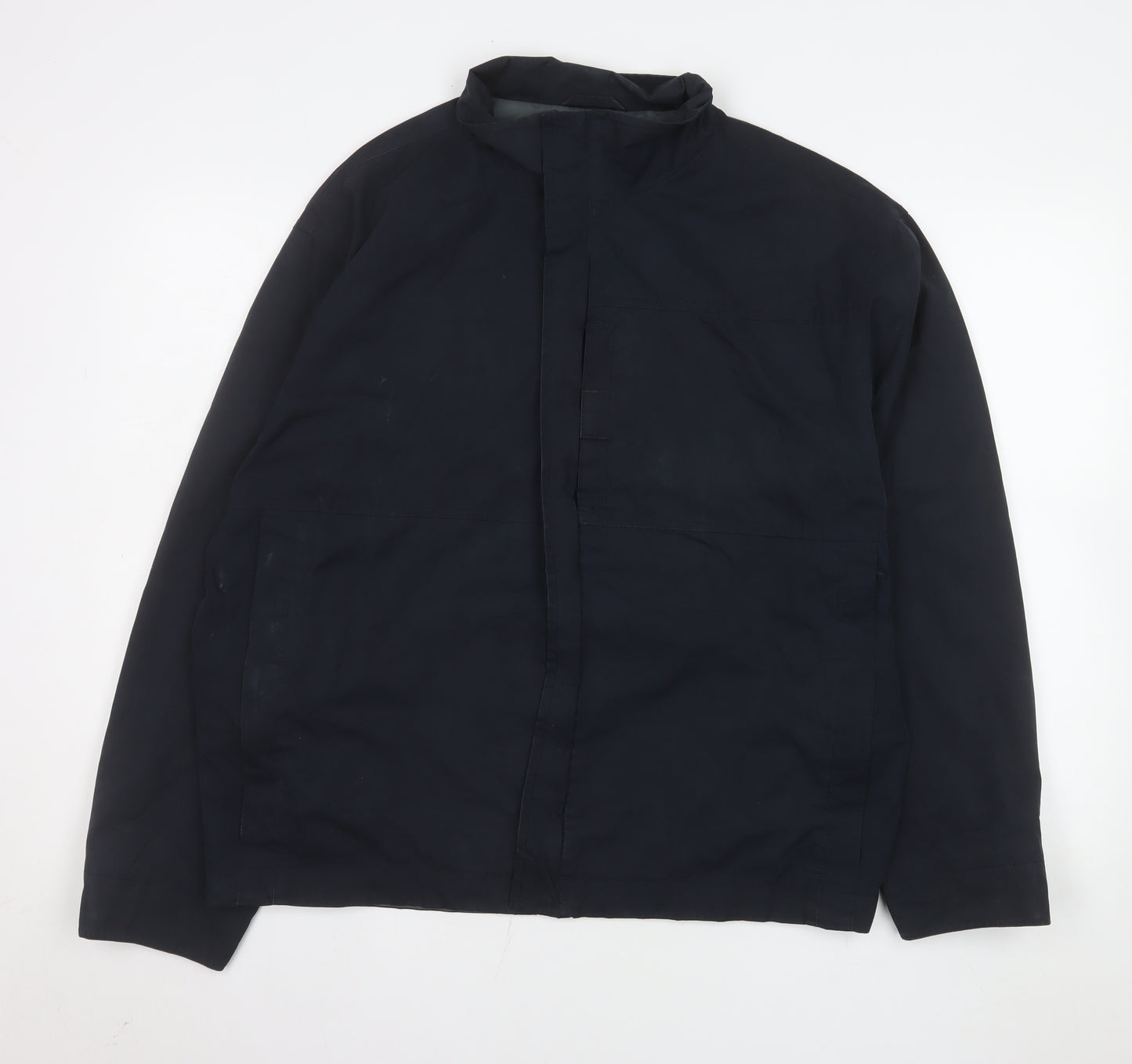 Next Men's Blue M Basic Jacket Stand-Up Collar Lined Zip Casual
