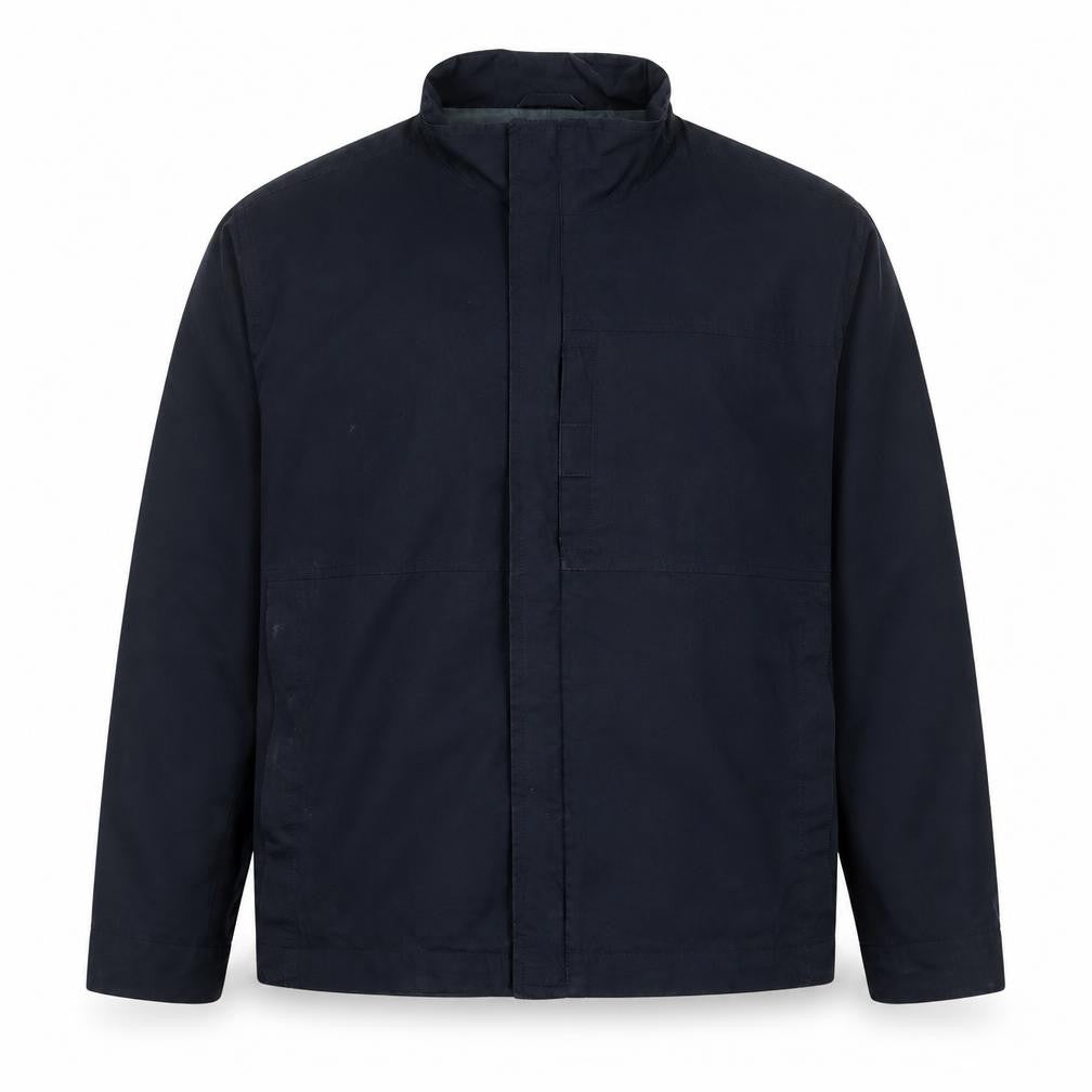 Front view of Next Men's Blue M Basic Jacket Stand-Up Collar Lined Zip Casual