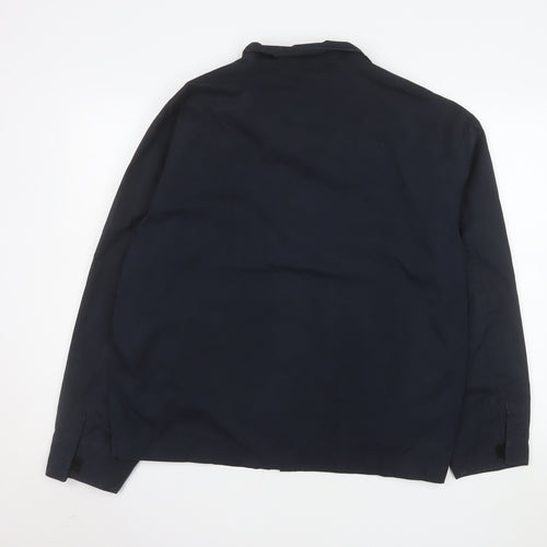 Next Men's Blue M Basic Jacket Stand-Up Collar Lined Zip Casual