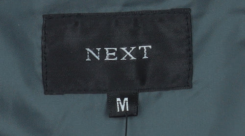Next Men's Blue M Basic Jacket Stand-Up Collar Lined Zip Casual