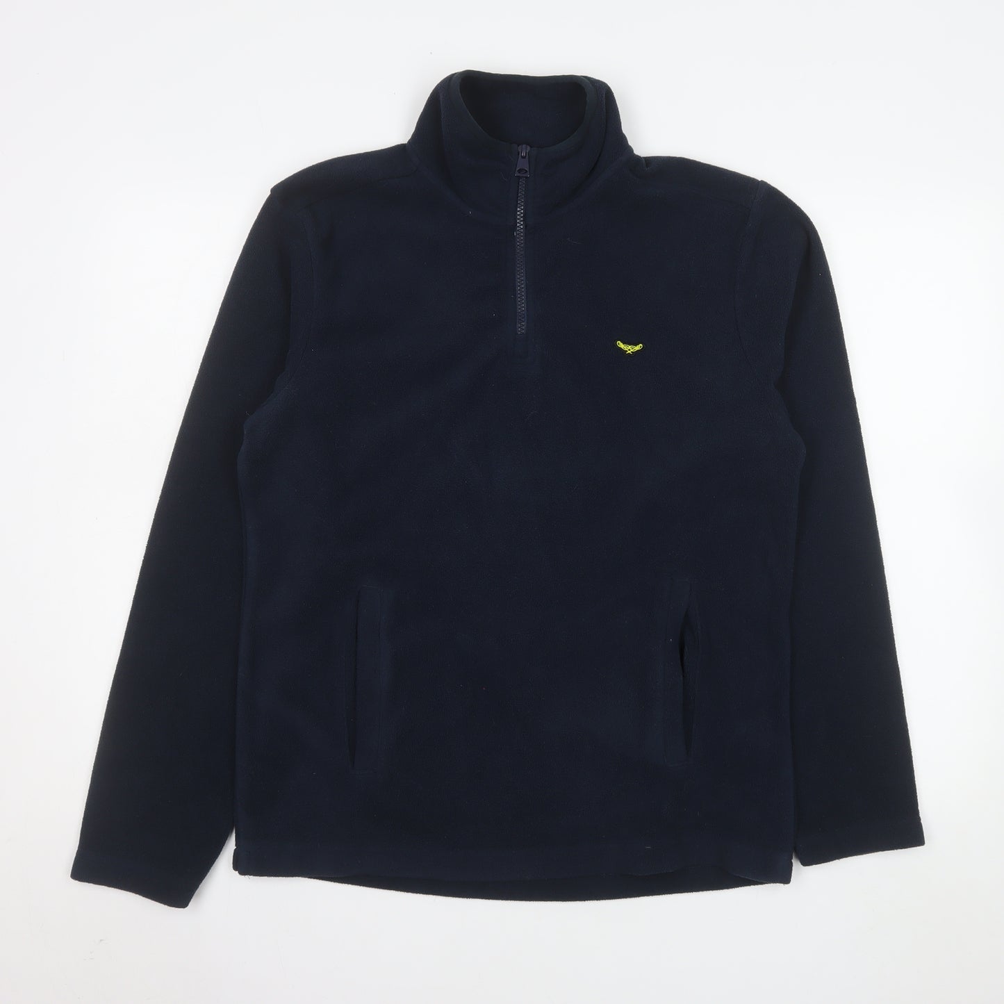 Threadbare Men’s Blue Fleece 1/4 Zip Pullover Sweatshirt Small