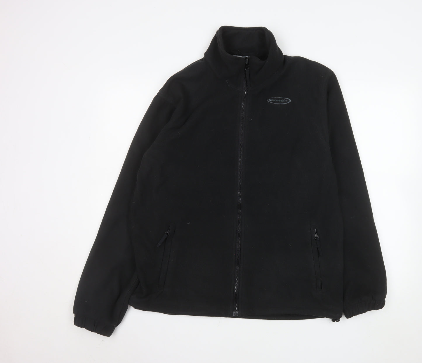 Mountain Life Men's Black M Full Zip Fleece Sweatshirt Jacket