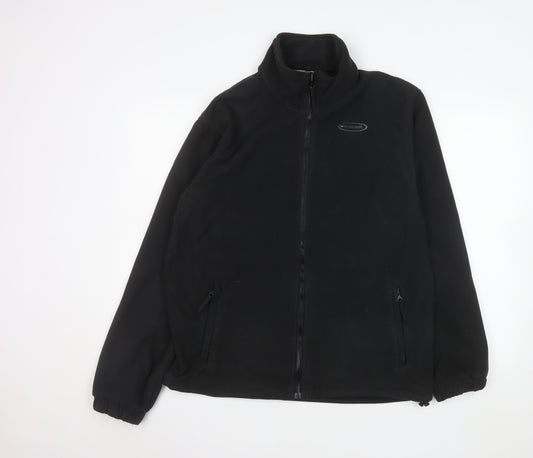 Mountain Life Men's Black M Full Zip Fleece Sweatshirt Jacket