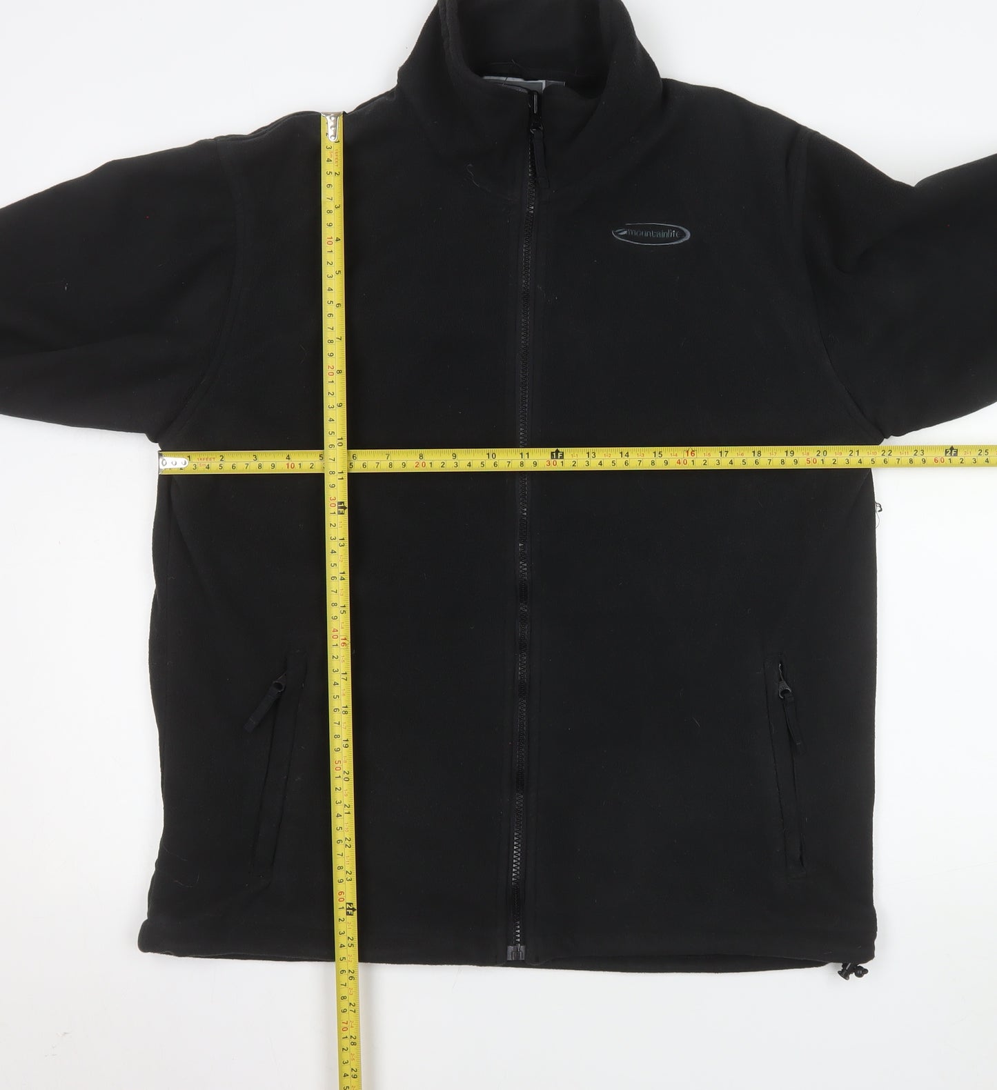 Mountain Life Men's Black M Full Zip Fleece Sweatshirt Jacket