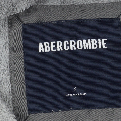 Abercrombie Men's Grey Fleece 1/4 Zip Pullover Sweatshirt Size S