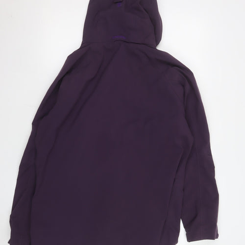 Regatta Womens Purple Waterproof Hooded Long Rain Jacket Size 18