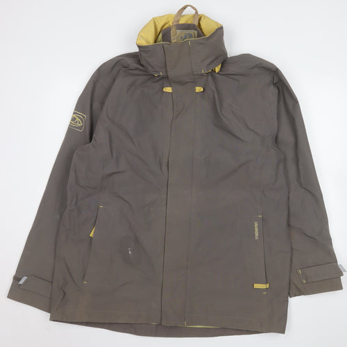 Tribord Men's Brown XL Waterproof Rain Jacket Outdoor Coat