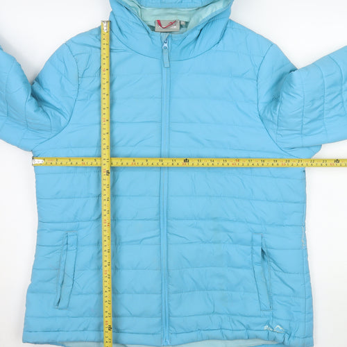 Peter Storm Women's Blue Size 16 Hooded Puffer Jacket