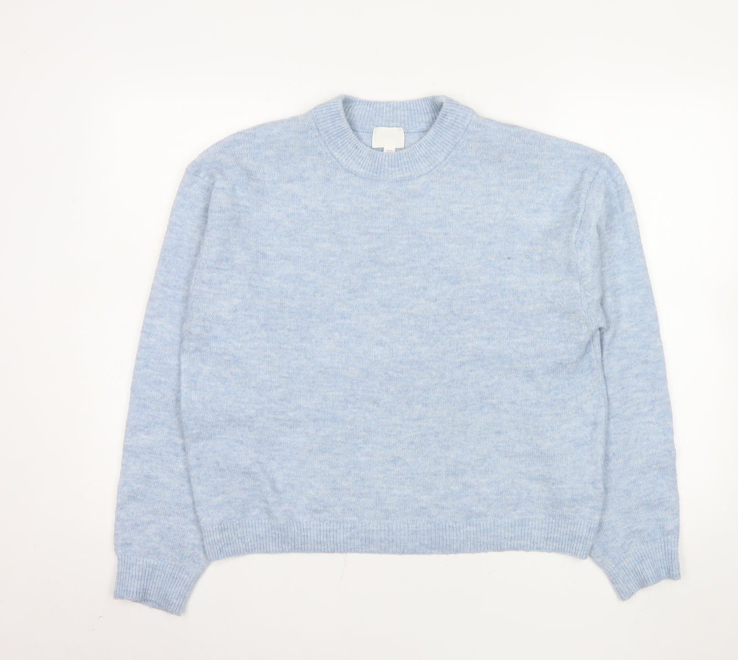 H&M Women Blue Crew Neck Knit Pullover Jumper XS