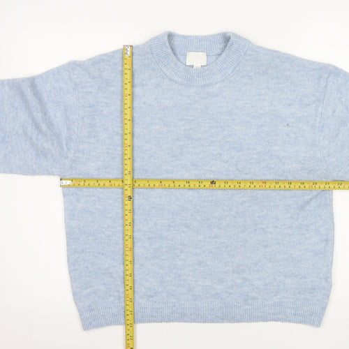 H&M Women Blue Crew Neck Knit Pullover Jumper XS