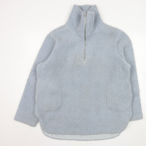 Ana Jakobs Women's Grey Fleece 1/2 Zip Jacket Size 12