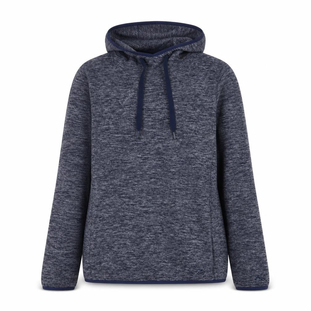 Front view of Peter Storm Women Blue, size 12, Pullover Hoodie Fleece Sweatshirt