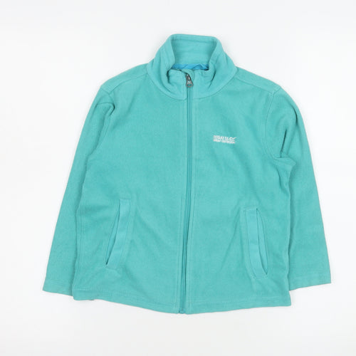 Regatta Girls Blue Fleece Zip Jacket 5-6 Years Lightweight Outdoor Coat
