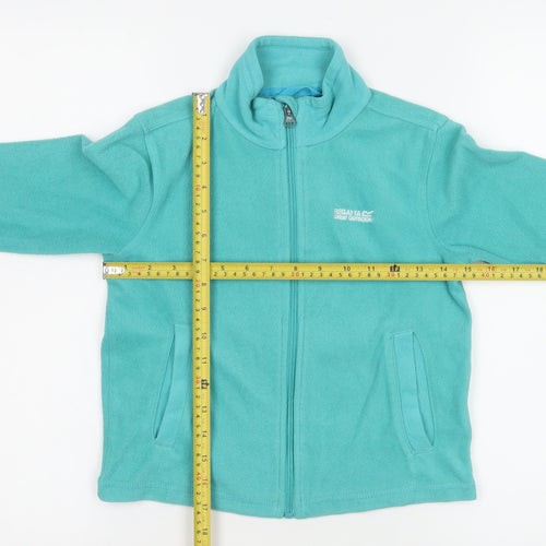 Regatta Girls Blue Fleece Zip Jacket 5-6 Years Lightweight Outdoor Coat