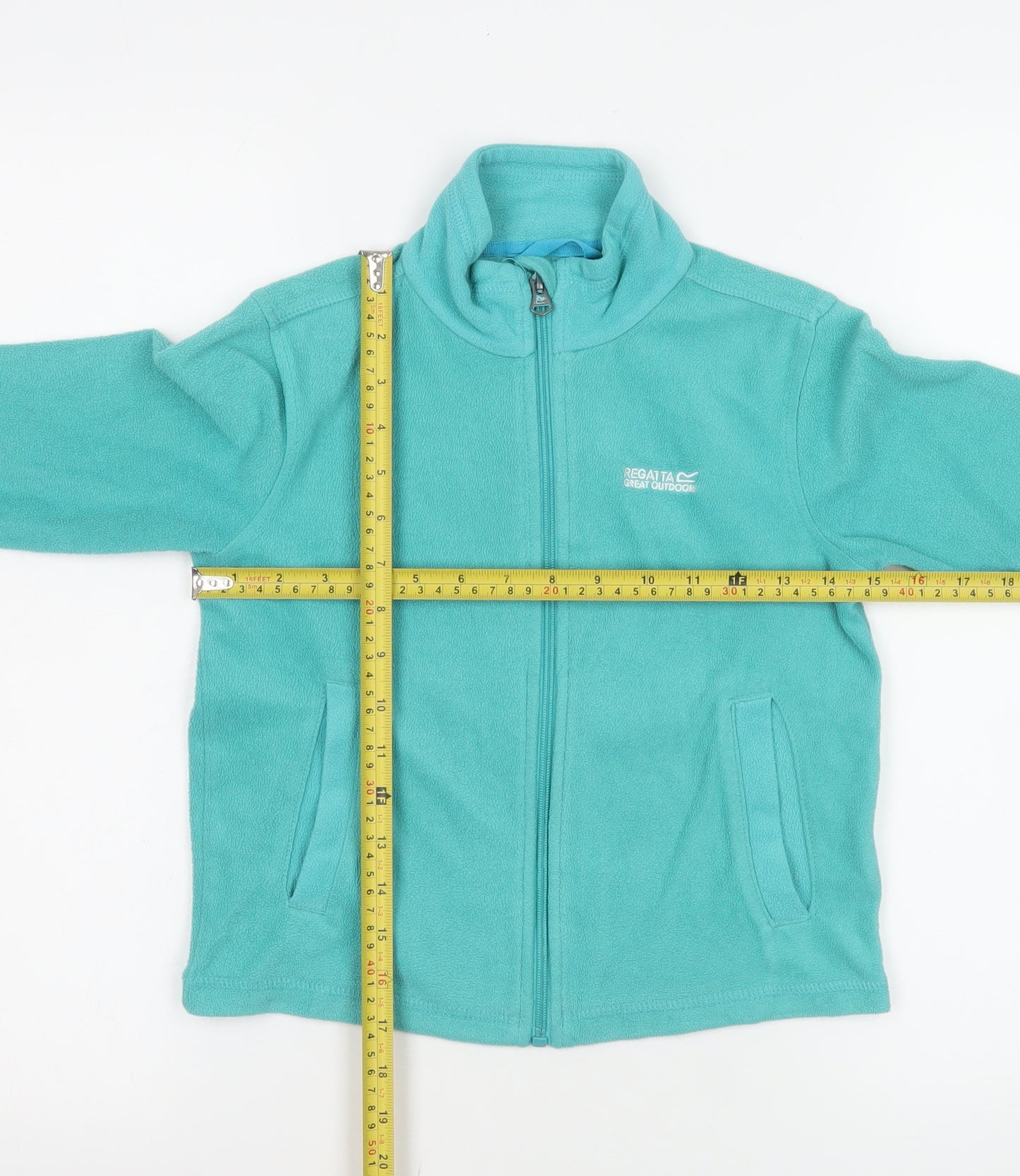 Regatta Girls Blue Fleece Zip Jacket 5-6 Years Lightweight Outdoor Coat