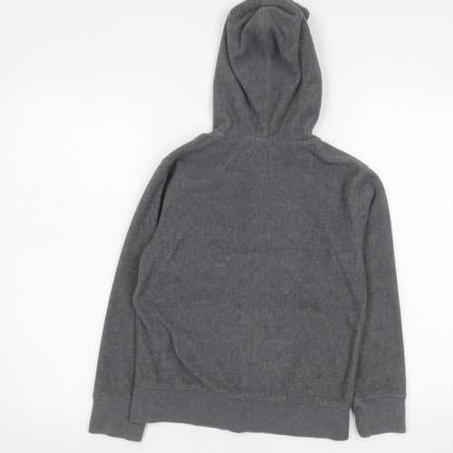 GAP Kids Girls Grey Hooded Fleece Zip Jacket 8-9 Years