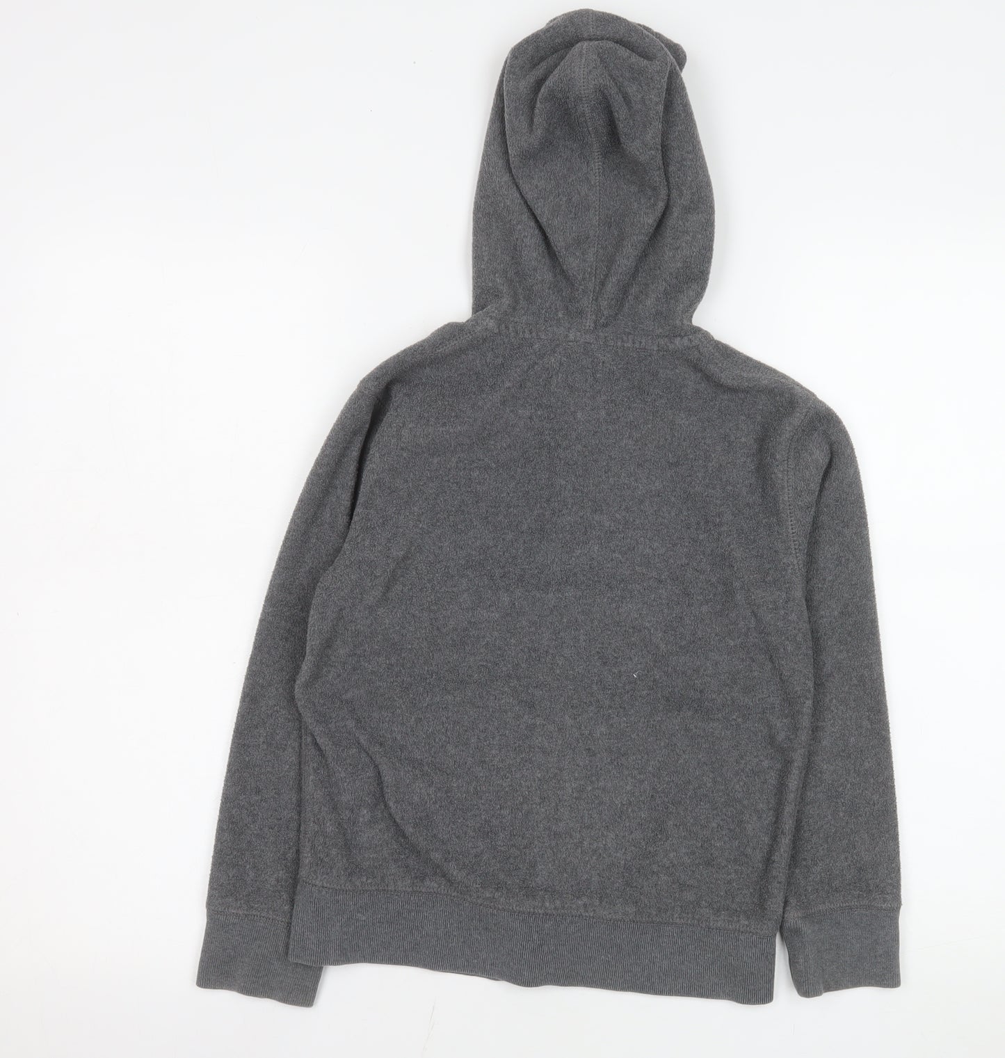 GAP Kids Girls Grey Hooded Fleece Zip Jacket 8-9 Years