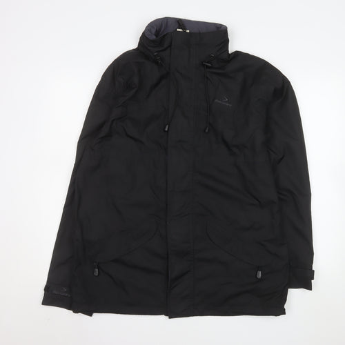 Boomerang Men's Black Polyester Hooded Parka Jacket Size 52