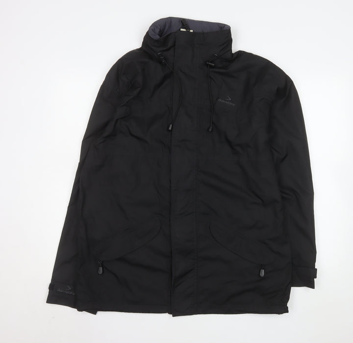 Boomerang Men's Black Polyester Hooded Parka Jacket Size 52