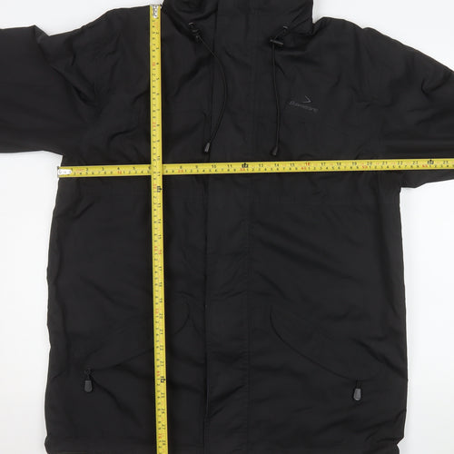Boomerang Men's Black Polyester Hooded Parka Jacket Size 52