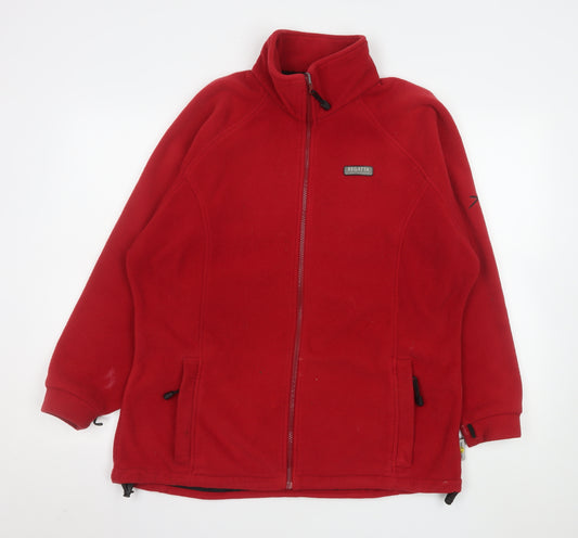 Regatta Women's Red Fleece Full Zip Outdoor Jacket Size 16