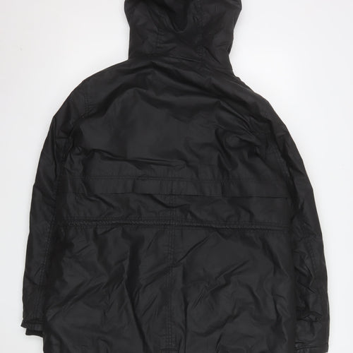 F&F Women’s Black Hooded Long Parka Coat Size 18